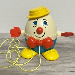Vintage 1970’s Fisher Price Humpty Dumpty Pull Toy #736 - Hands Spin Around